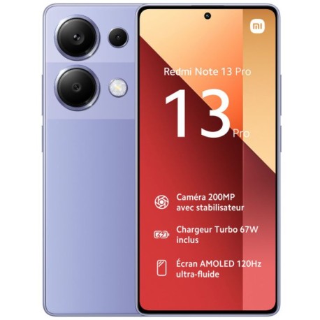 SMARTPHONE XIAOMI REDMI NOTE 13 PRO 8GO 256GO _ VIOLET