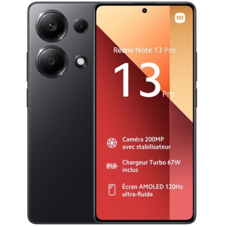 SMARTPHONE XIAOMI REDMI NOTE 13 PRO 12GO 512GO _ NOIR