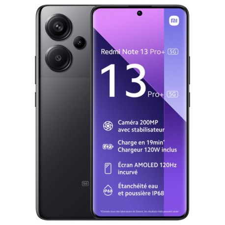 SMARTPHONE XIAOMI REDMI NOTE 13 PRO+ 5G 12GO 512GO _ NOIR